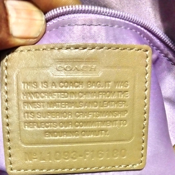 Coach Carly F16180 pieced Patchwork Metallic Signature Leather Tote - Picture 7 of 13